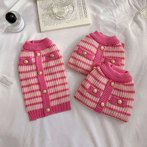 Pink Stripe Cardigan