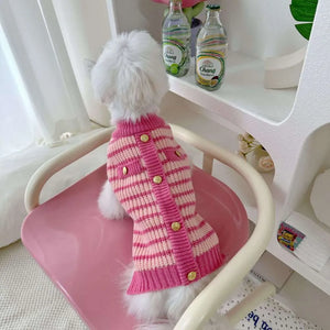 Pink Stripe Cardigan