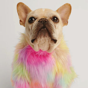 FURRY RAINBOW JUMPER SWEATER
