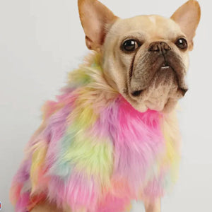 FURRY RAINBOW JUMPER SWEATER