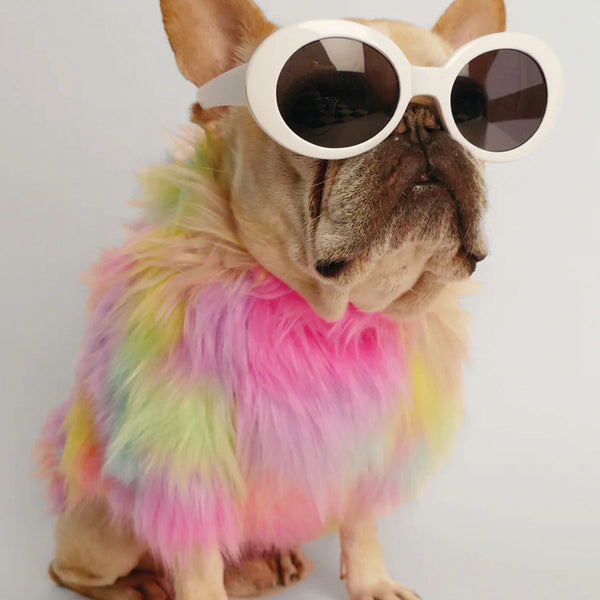 FURRY RAINBOW JUMPER SWEATER