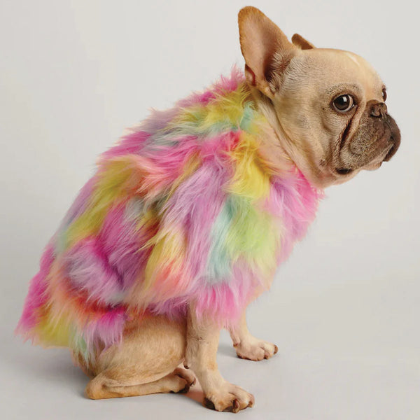 FURRY RAINBOW JUMPER SWEATER
