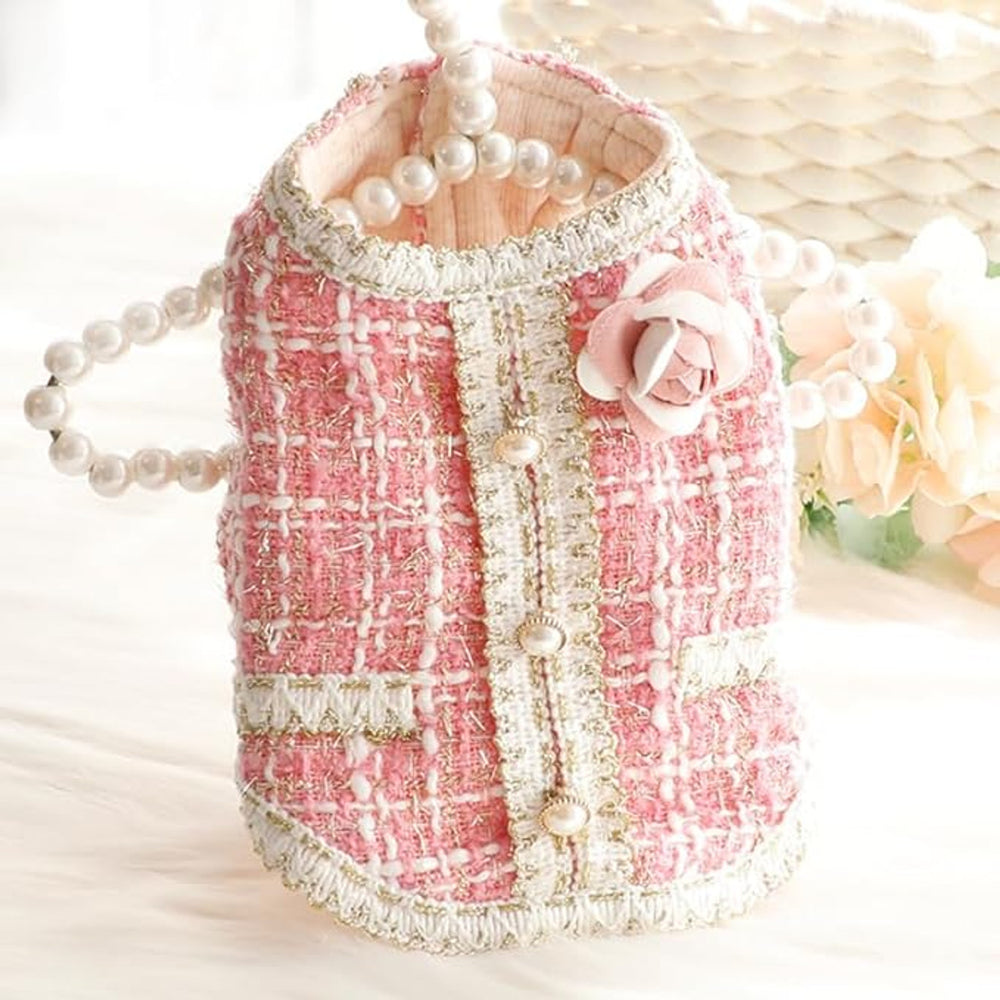 PARISIAN ROSE TWEED DRESS