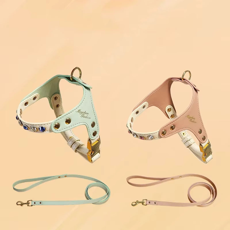 CRYSTAL JEWEL HARNESS & LEASH SET