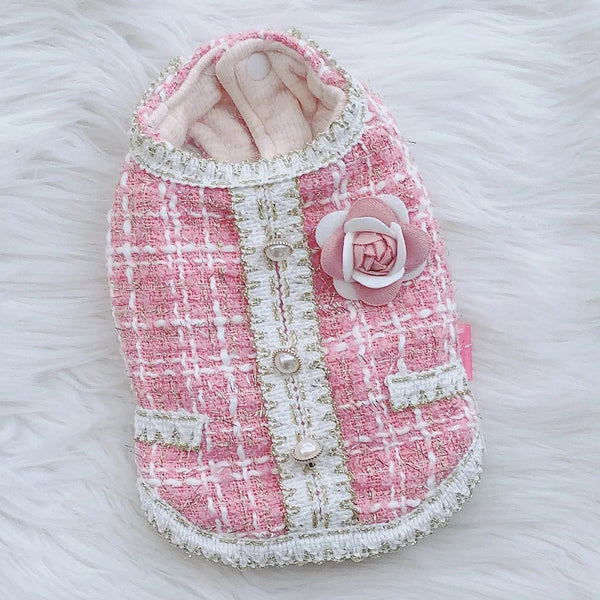 PARISIAN ROSE TWEED DRESS