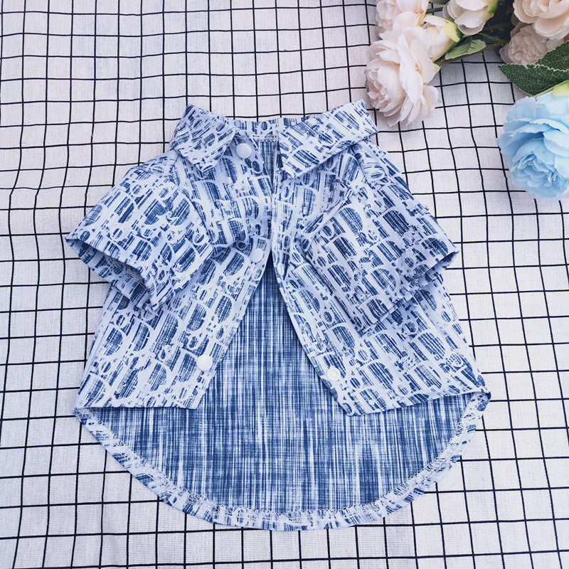 DOGIOR BLUE BOTTON SHIRT