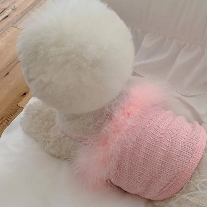 PINK FEATHER TANK TOP