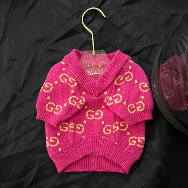 PINK PUCCI V-NECK JUMPER