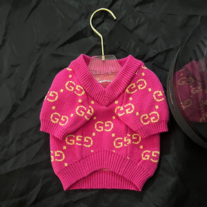 PINK PUCCI V-NECK JUMPER