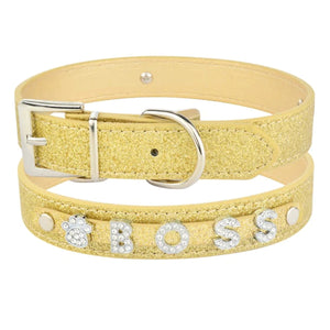 PERSONALIZED DOG BLING RHINESTONES COLLAR