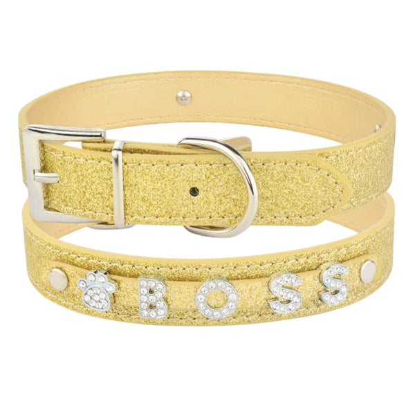 PERSONALIZED DOG BLING RHINESTONES COLLAR