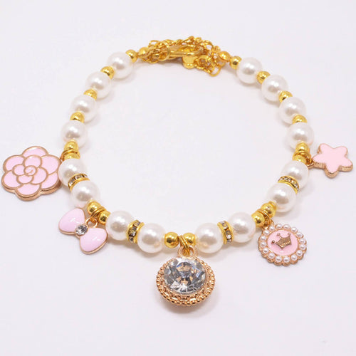 PET PEARL BOW COLLAR NECKLACE