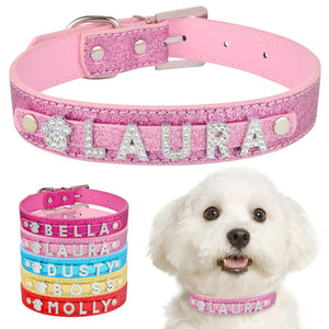 PERSONALIZED DOG BLING RHINESTONES COLLAR